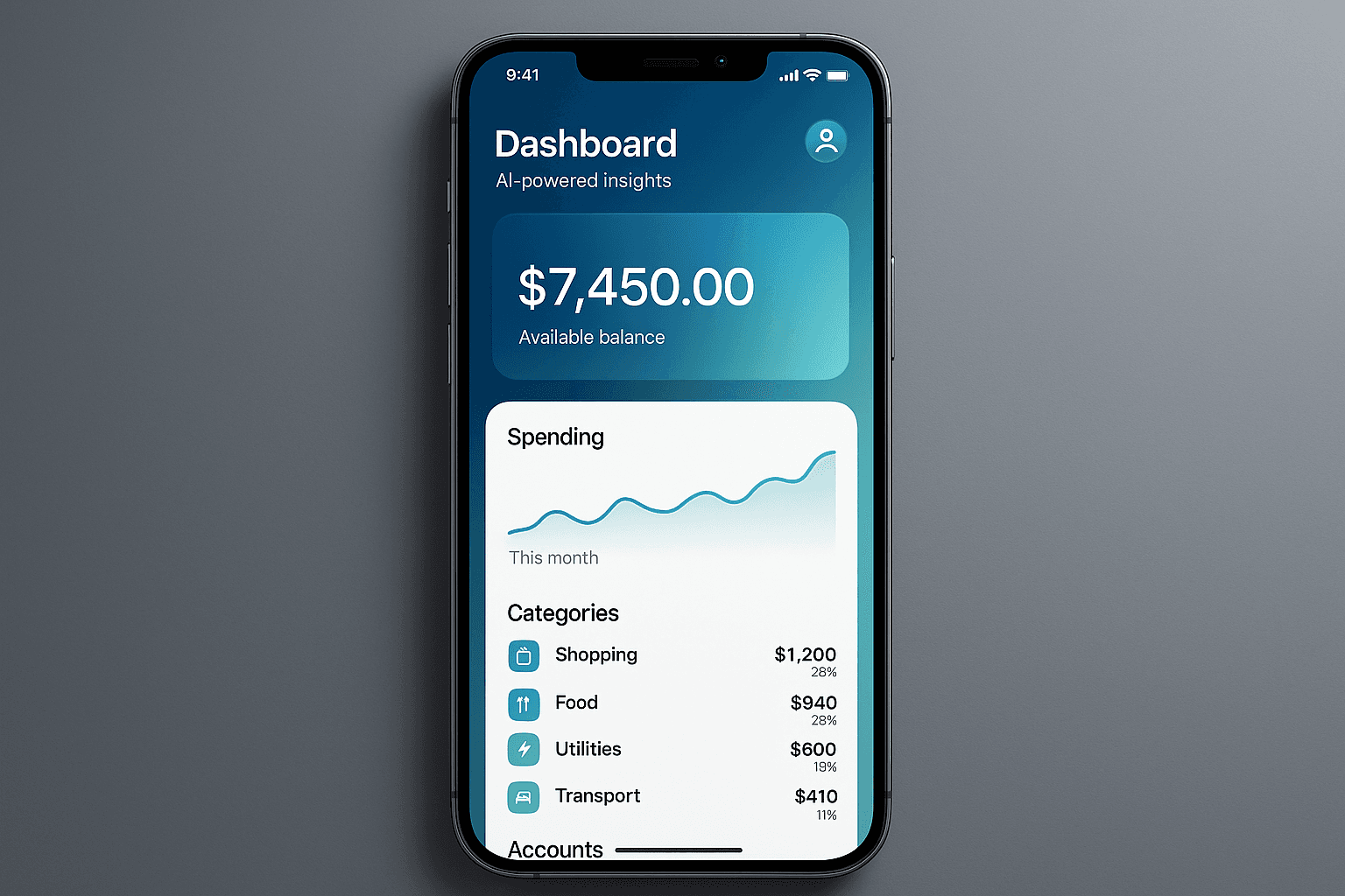 FinTech Mobile App Interface